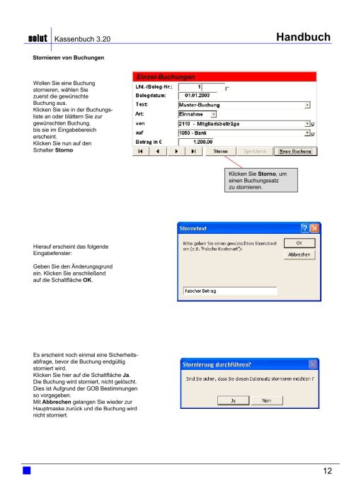 Kassenbuch Handbuch Seite 12